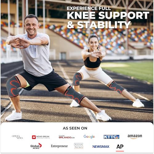 Compression Knee Brace for Women & Men (2 Count)