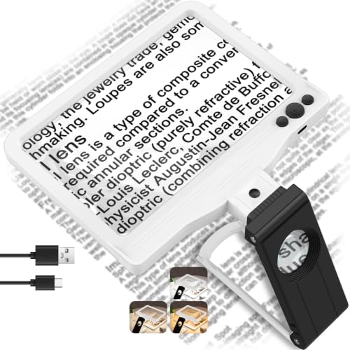 30X 6X Rechargeable Magnifying Glass for Reading