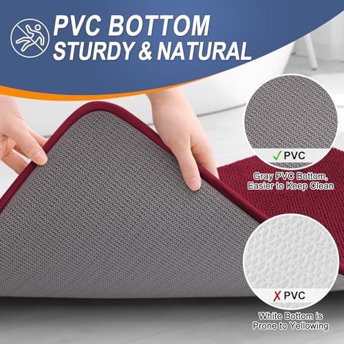 Memory Foam Bathroom Runner Rugs 59x24