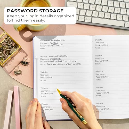Password Book with Alphabetical Tabs