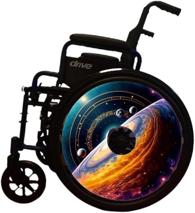 Designer Grad Gift Cover for Wheelchair Wheels (2 Count)