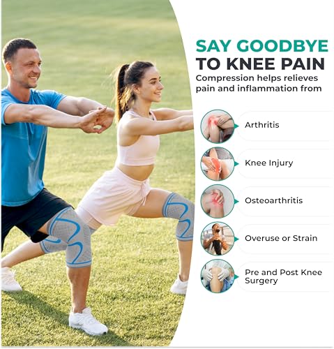 Compression Knee Brace for Women & Men (2 Count)