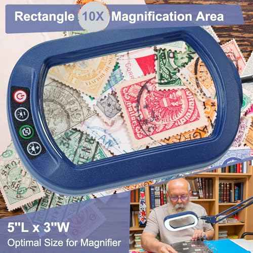 14.35" Large Magnifying Glass with Light and Clamp