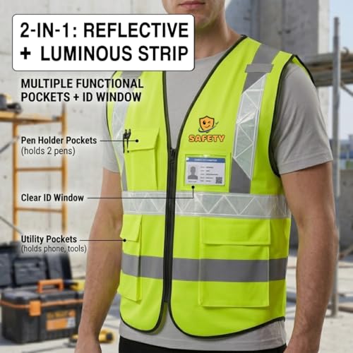 Luminous Safety Vest Customize Your Logo Work Vest with Luminous Hi