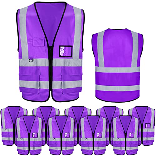 10 Pack Reflective Safety Vests (10 Count)