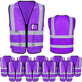10 Pack Reflective Safety Vests (10 Count)
