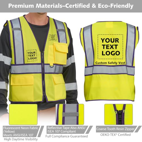 Purple Hi Vis Safety Vest Customizable
