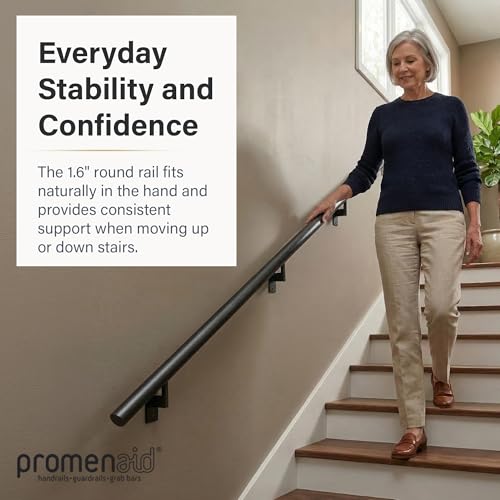 Satin Black 9ft Flush Handrail Kit