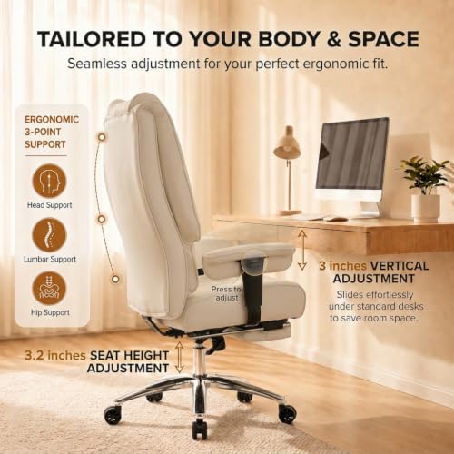 DJ.Wang Big and Tall Office Chair 400lbs