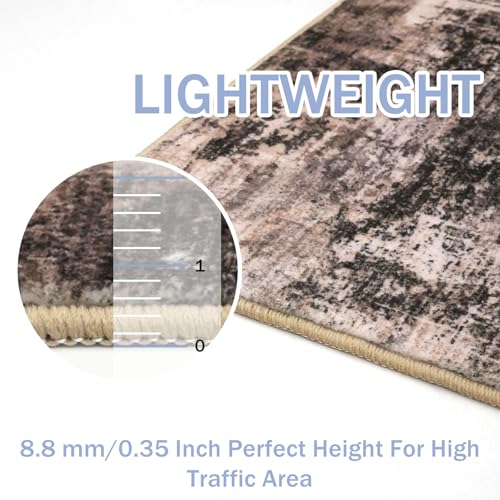 Abstract Runner Rug 3x12 Ft Washable Runners for Hallways