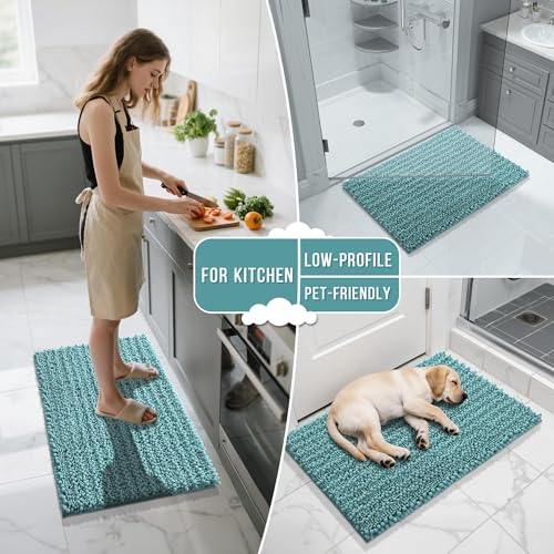 Large Bathroom Rugs Non Slip Washable 36x24 Inch
