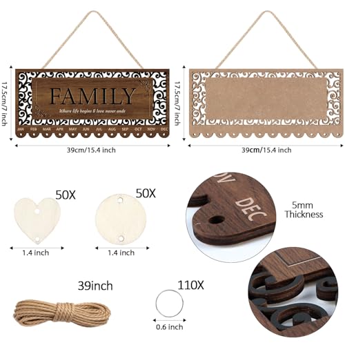 KAlRNE Vintage Family Birthday Board