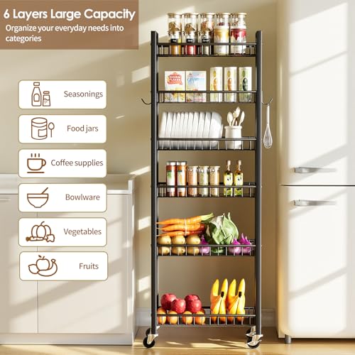 6 Tier Slim Storage Cart