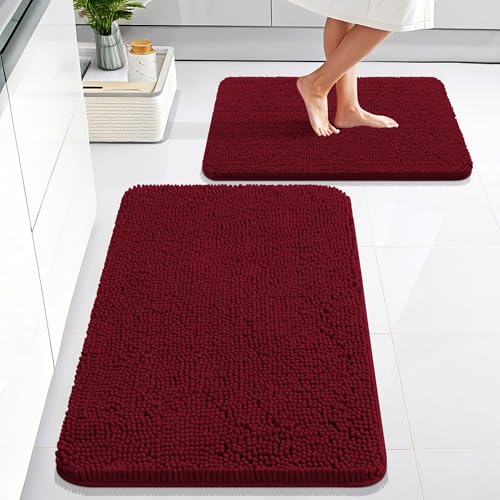 Chenille Bathroom Rugs Mats Sets 2 Piece (5 Count)