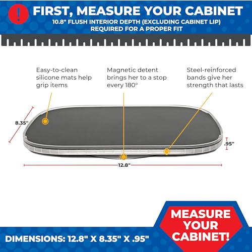 1 Tier Lazy Susan Organizer for Cabinet