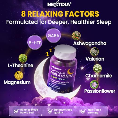 Liposomal Time Release Melatonin + Magnesium Sleep Supplement 120 Softgels (120 Count)