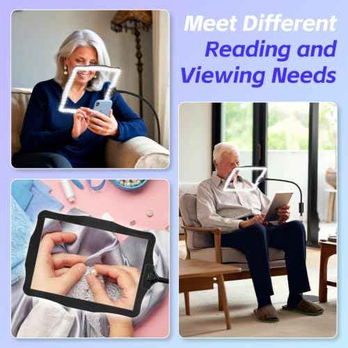 Large Floor Magnifying Glass with Light and Stand