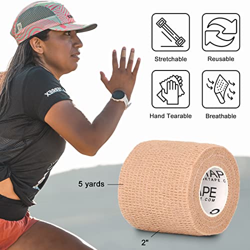 Self Adherent Cohesive Bandages Wrap 12Packs 2" x 5 Yards (12 Count)