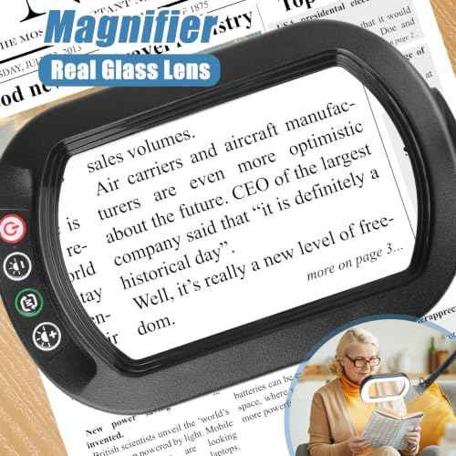 10X Magnifying Glass with Light and Stand