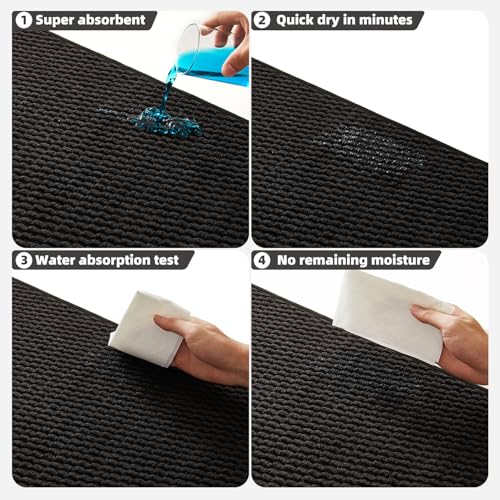 Black Toilet Rug (480 sq in)
