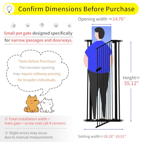 Extra Tall Cat Gate 55.12" High 26.18" (17 Count)