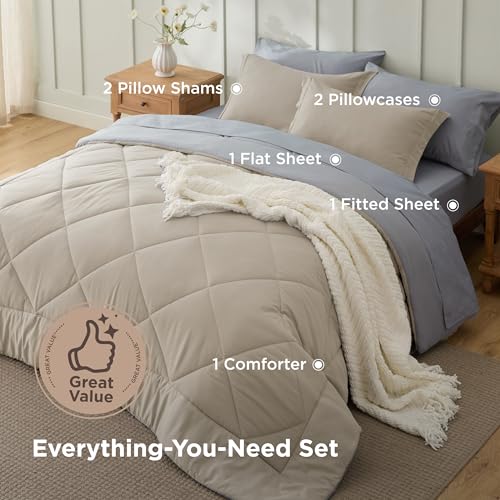 Beige Full Comforter Set