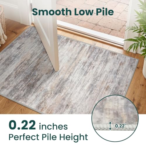 Modern Runner Rug 2x8 Washable Runners for Hallways Multi