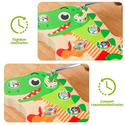 Montessori Dinosaur Screw Board