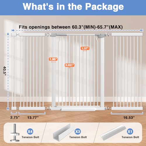 60.2" 65.7" Baby Gates Extra Wide