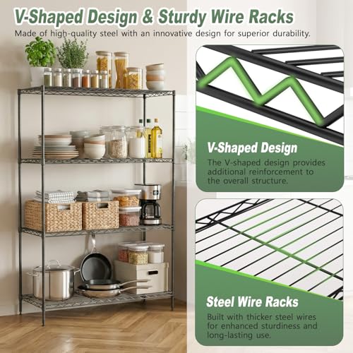 4 Tier Wire Shelving Unit