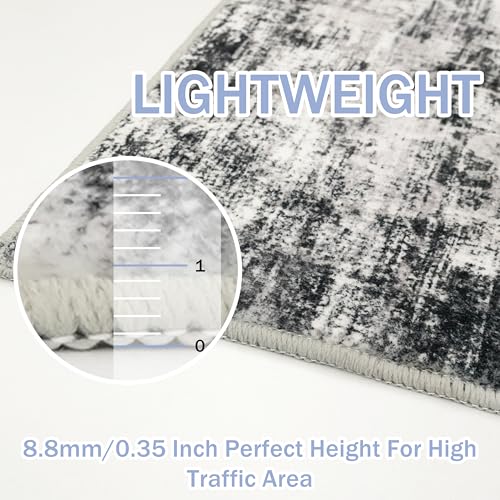 Abstract Runner Rug 2x7 Ft Washable Runners for Hallways (14 Sq Ft)