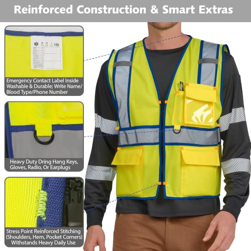 Royal Blue Hi Vis Vest Reflective