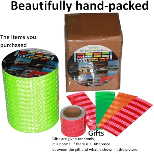 Green Reflective Tape Outdoor Waterproof 8 inch High Visibility Hazard Conspicuity Safety Industrial Marking Tape