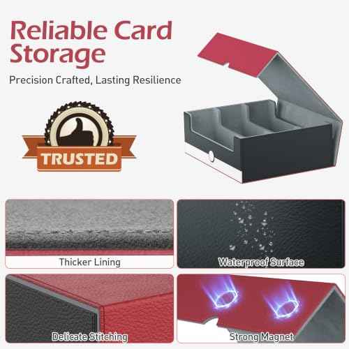3 Row【2400+】 Trading Card Storage Box (28 Count)