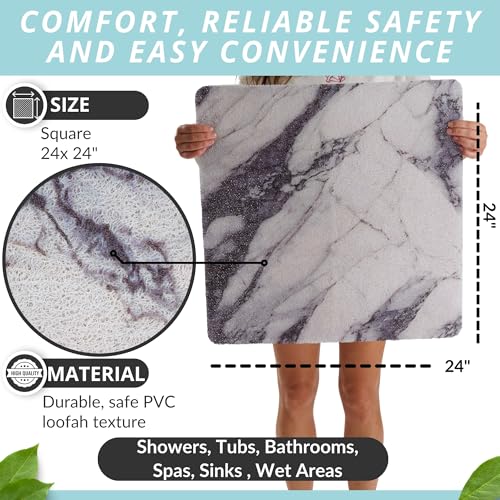 Loofah Shower Mat Non Slip