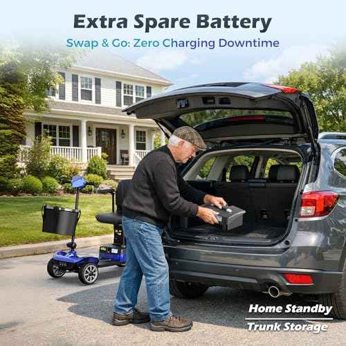 Mobility Scooter for Adults with Spare Battery