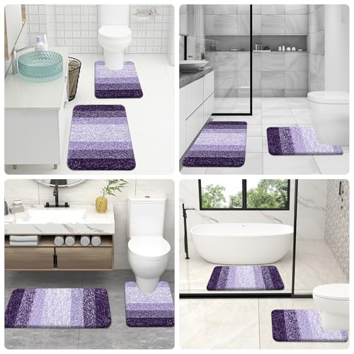 Micorfiber Bathroom Rug Set 2 Piece (4 Count)