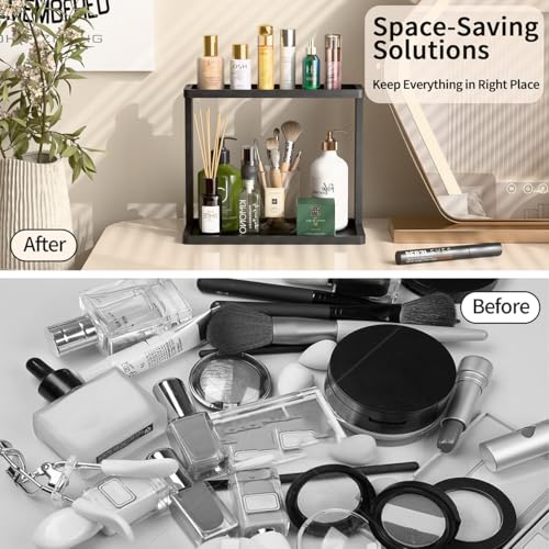 Bamboo Bathroom Organizer Countertop