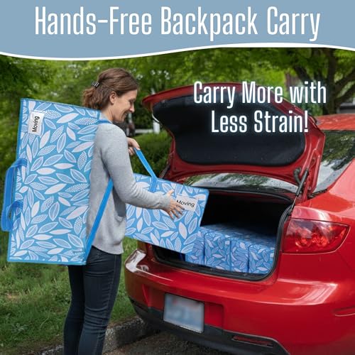 8 Pack Heavy Duty Moving Bags with Backpack Straps (8 Count)