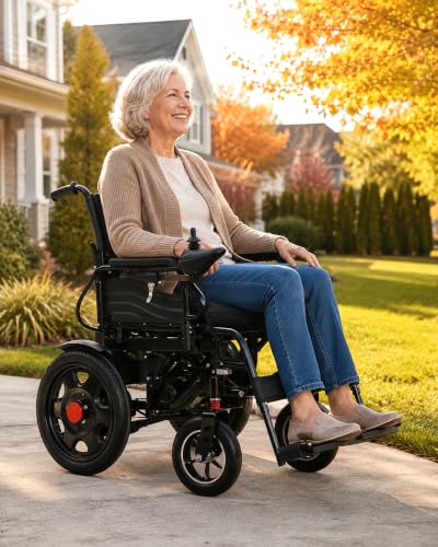 Heavy Duty Foldable Electric Wheelchair for Adults & Seniors