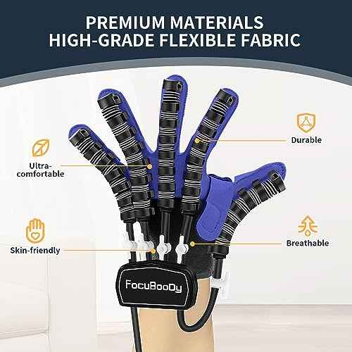 Hand Rehabilitation Robot Gloves Mobility Finger Training Equipment for Hemiplegia Stroke Cerebral Palsy Patient with USB Chargeable