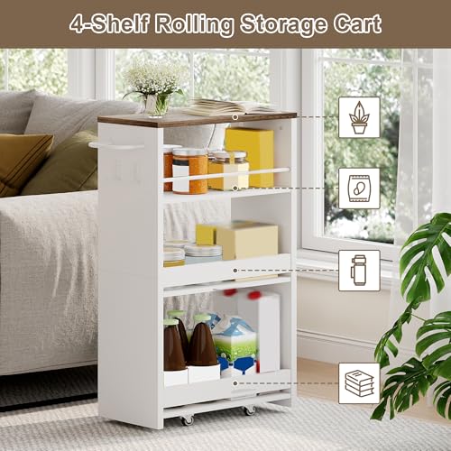 4 Tier Slim Storage Cart