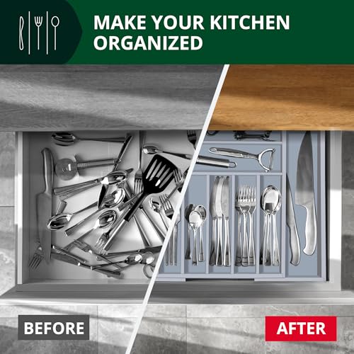 Luxury Bamboo Kitchen Drawer Organizer