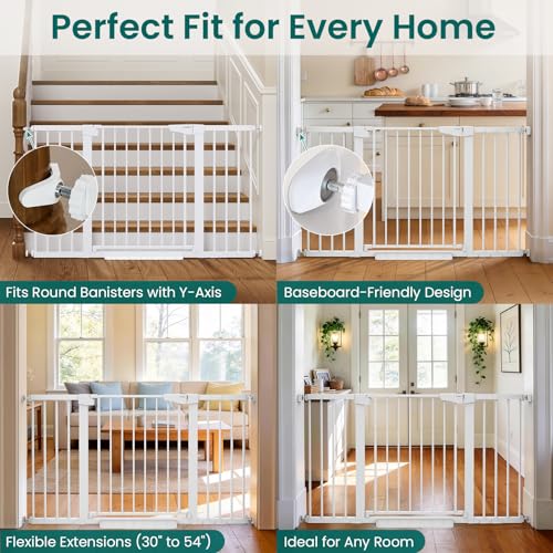 2 Pack 30 54" Baby Gate for Stairs (2 Count)