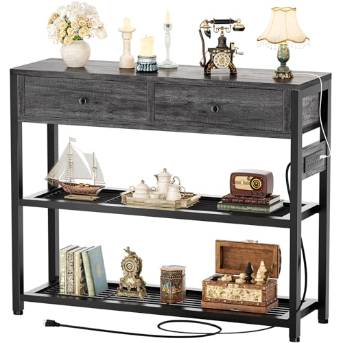 32" Small Entryway Table with Outlets