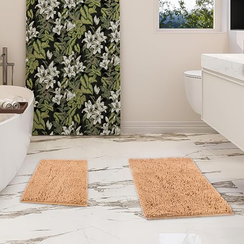 Chenille Bathroom Rugs Set 2 Piece
