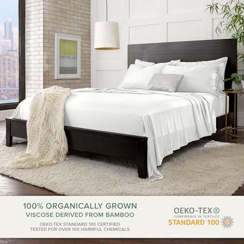 Queen Sheets Genuine 100% Organic Viscose Derived from Bamboo Bed Sheet Set