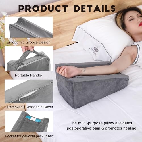 Arm Pillow Arm Rest Pillow Arm Elevation Pillow Ergonomic Support Pillow for Sleeping