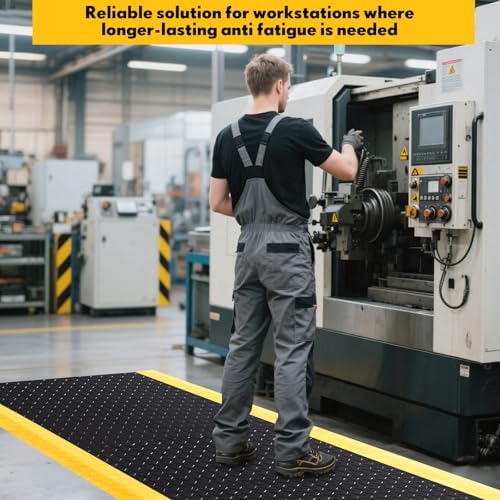 1 Pack 3'x5' ESD Anti Fatigue Mat with Ground Wire