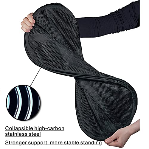 Deluxe Strong Mesh Pop up Laundry Hamper Basket with Side Pocket Foldable Hamper for Laundry Room